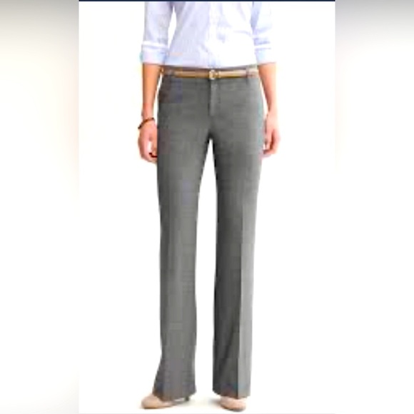 Banana Republic Pants - NWOT Banana Republic “Martin Fit” Stretch Pants Trousers Gray Pinstrip Wide Leg
